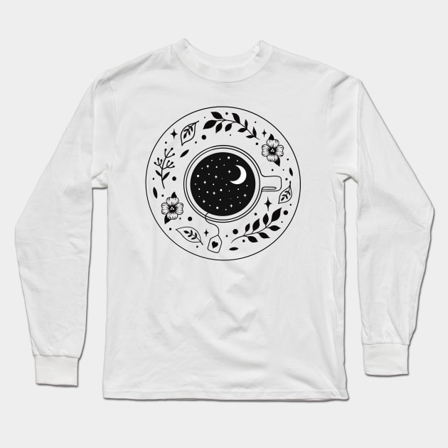 A Cup of Moonshine Long Sleeve T-Shirt by Episodic Drawing